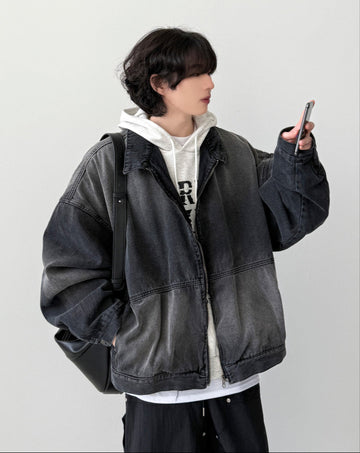 Aging Trucker Denim Jacket